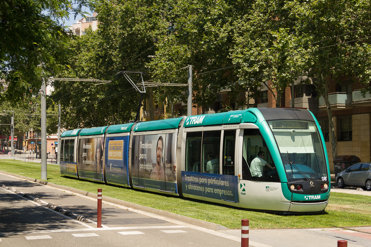 Barcelona, Alstom Citadis 302 № 08 Barcelona, Alstom Citadis 302 № 08
