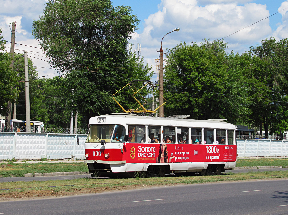Самара, Tatra T3SU (двухдверная) № 1100