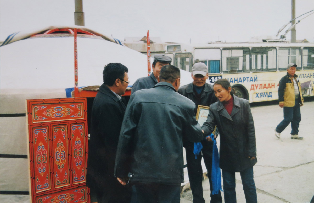 Ulaanbaatar, ZiU-682V [V00] № 4-143; Electric transport employees