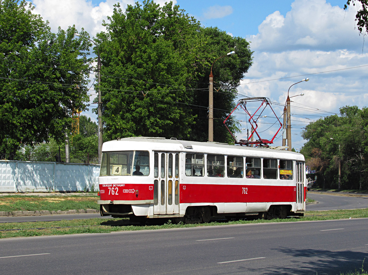 Самара, Tatra T3SU (двухдверная) № 762
