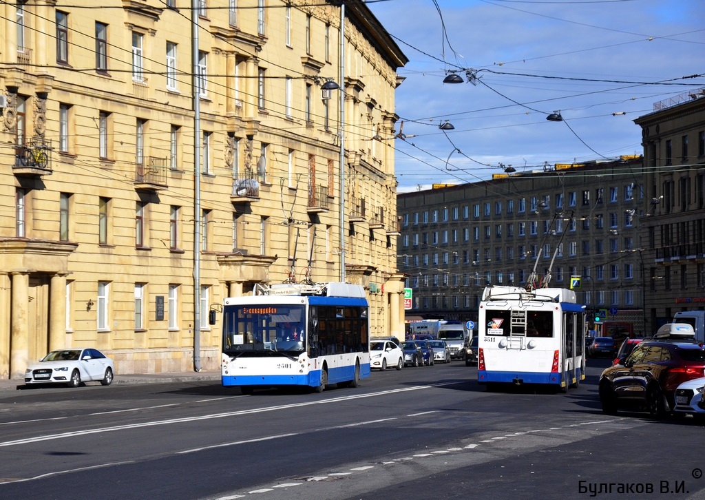 Санкт-Петербург, Тролза-5265.00 «Мегаполис» № 2501; Санкт-Петербург, Тролза-5265.00 «Мегаполис» № 3511