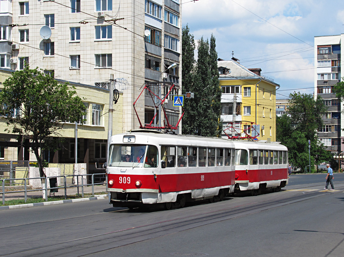 Самара, Tatra T3SU (двухдверная) № 909