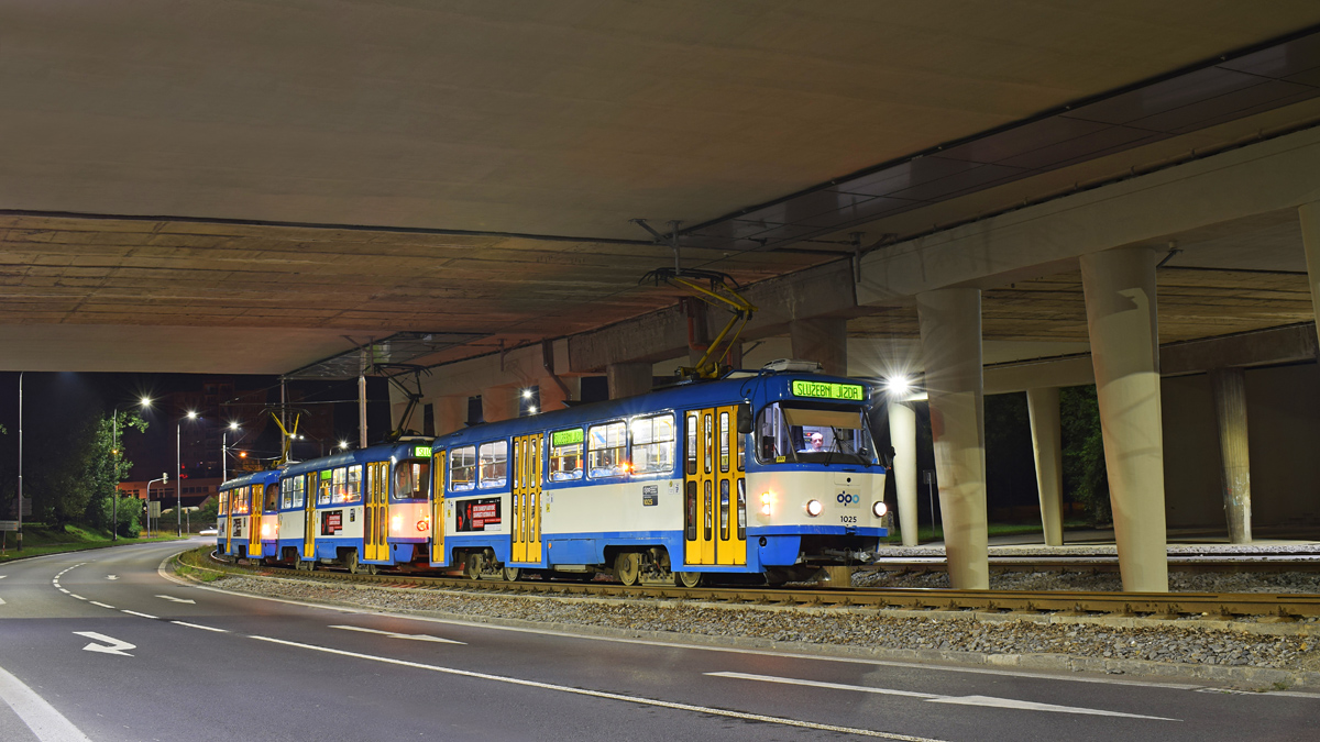 Острава, Tatra T3R.P № 1025; Острава, Tatra T3R.P № 1021; Острава, Tatra T3R.P № 1008; Острава — Colours of Ostrava 2018 — тройники.