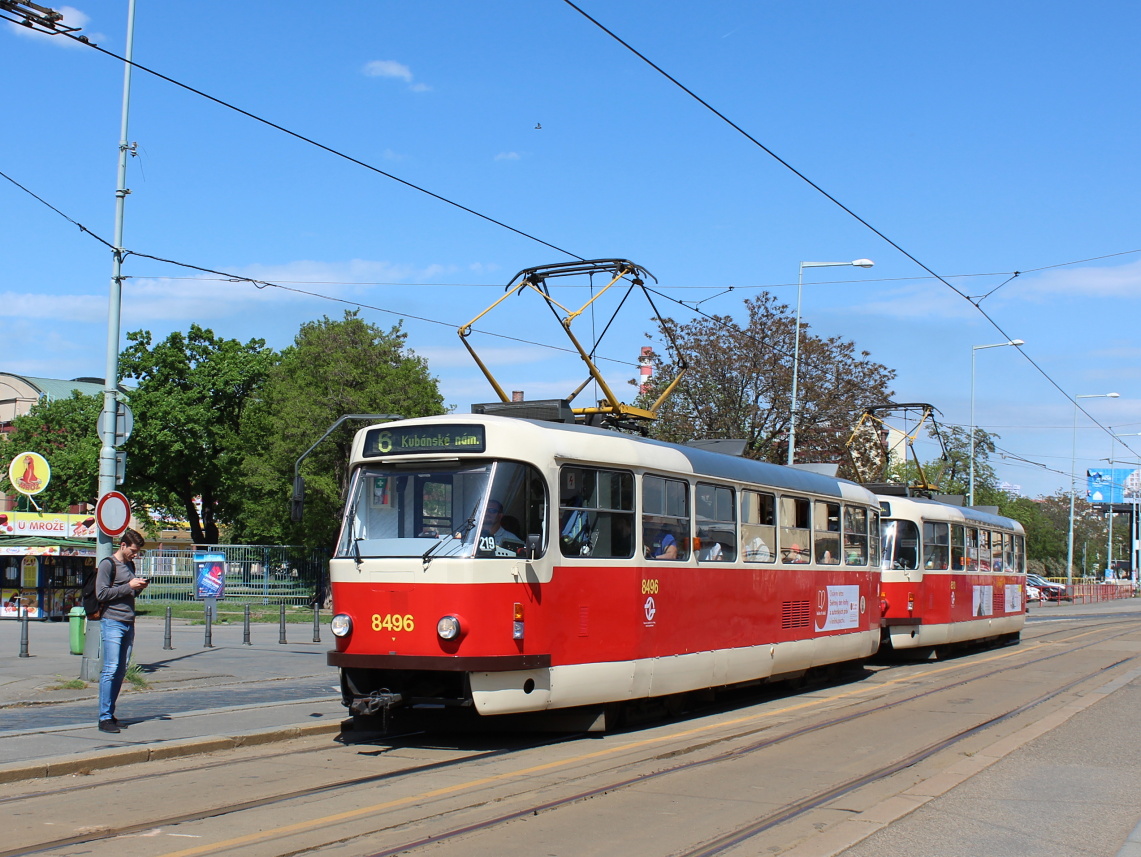 Прага, Tatra T3R.P № 8496