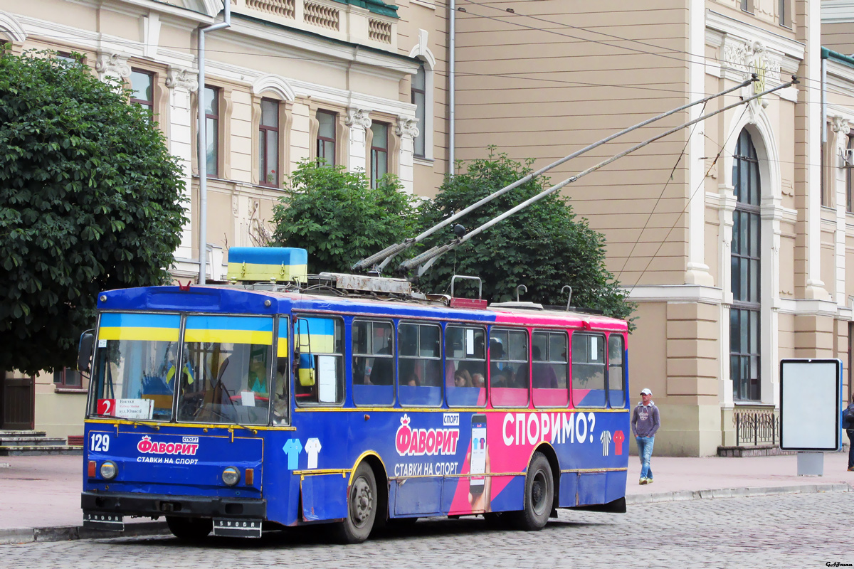 Ивано-Франковск, Škoda 14Tr02 № 129 Ивано-Франковск, Škoda 14Tr02 № 129