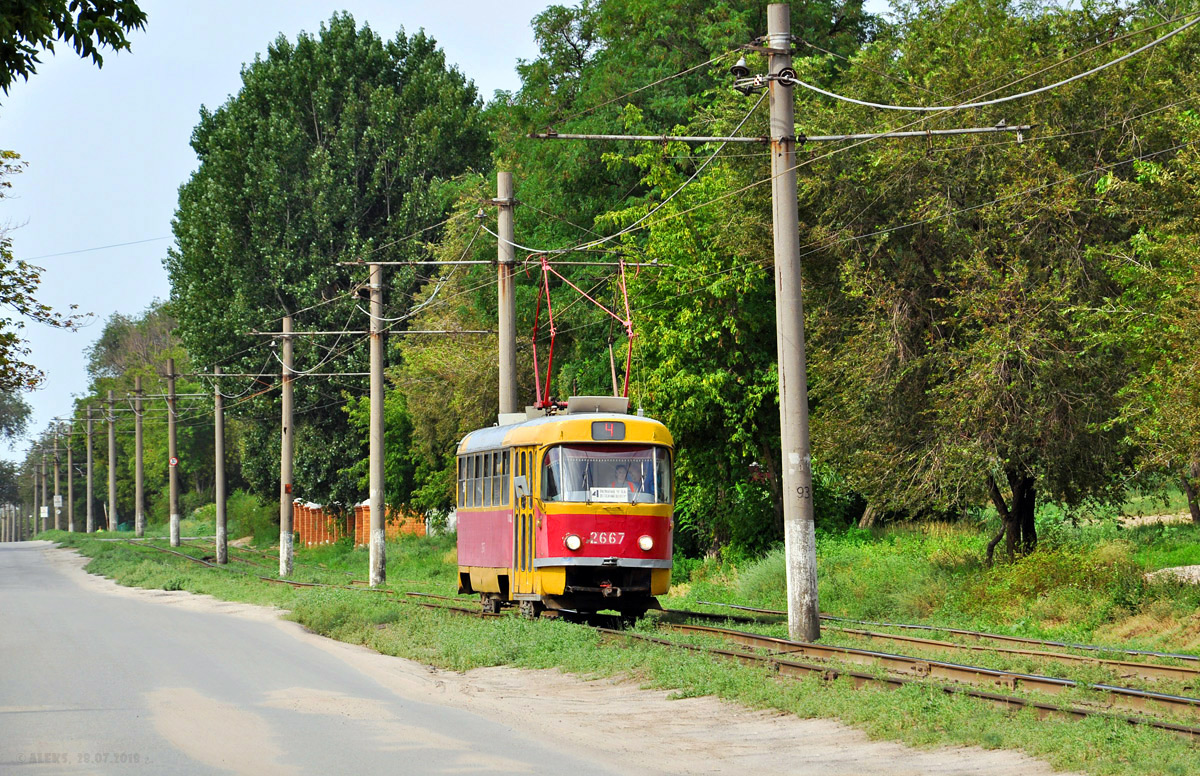 Волгоград, Tatra T3SU (двухдверная) № 2667