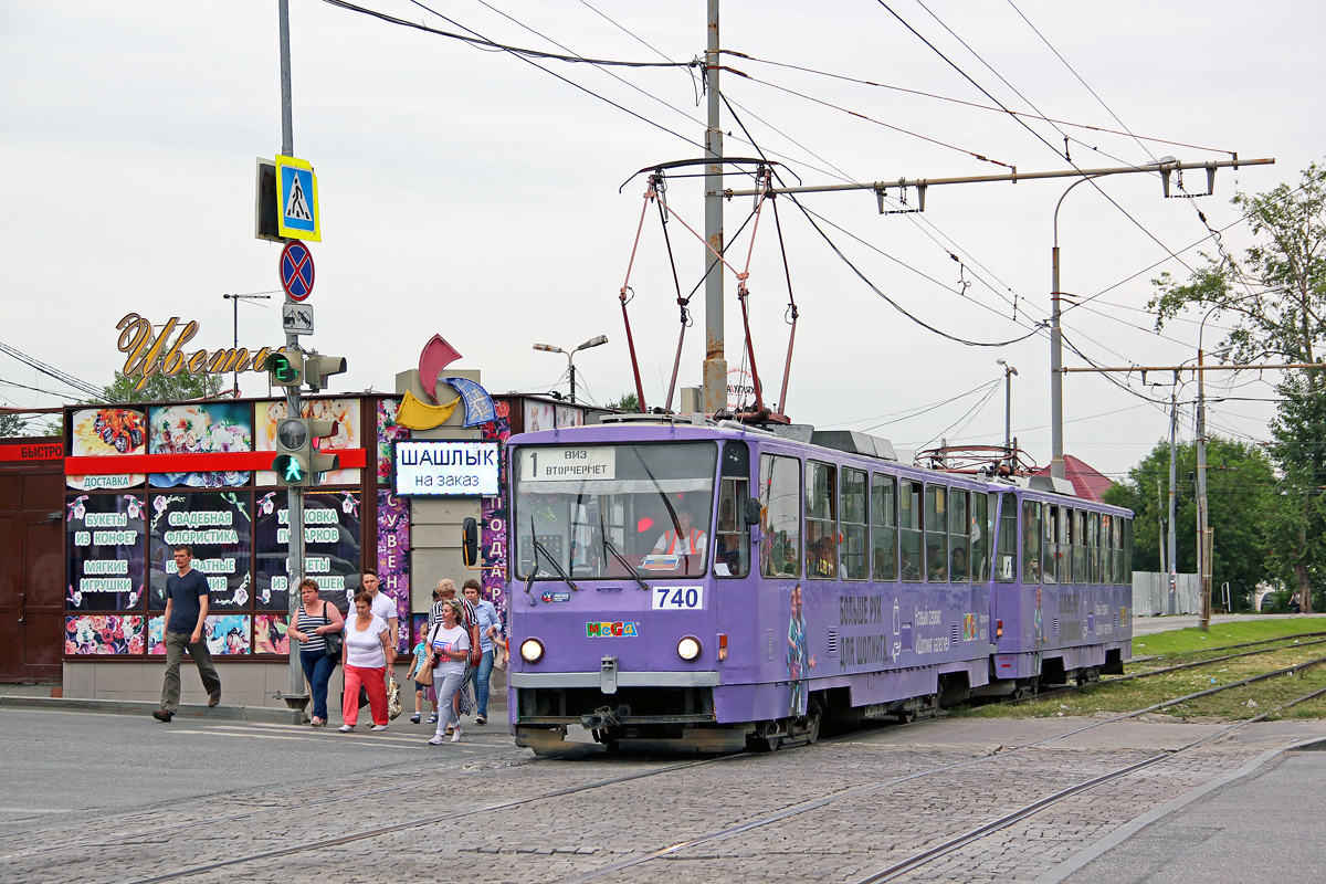 Екатеринбург, Tatra T6B5SU № 740