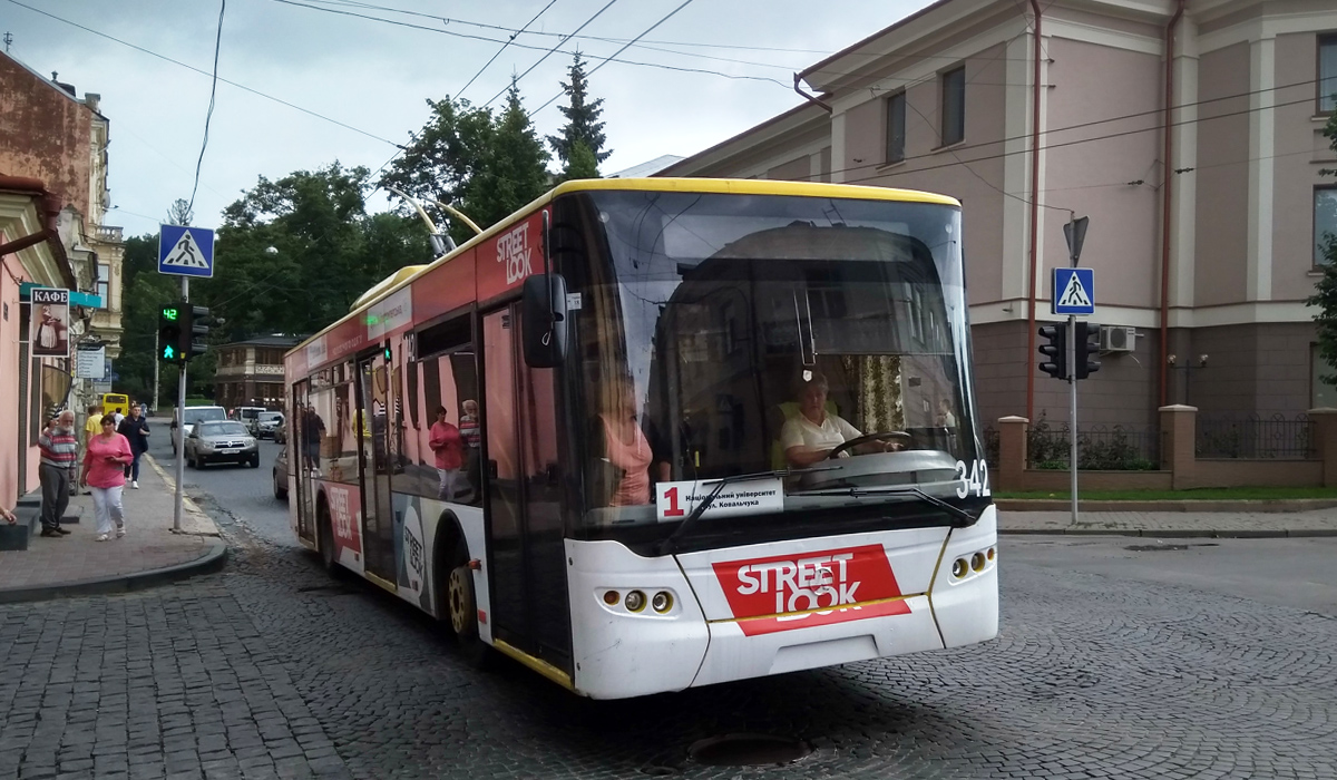 Черновцы, ЛАЗ E183D1 № 342