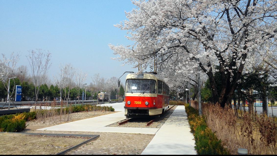 Прага, Tatra T3SUCS № 7255; Сеульский регион, Ōsaka Sharyō Kōgyō № 906; Сеульский регион — Музей транспорта станции Хварандэ (화랑대역 철도박물관)