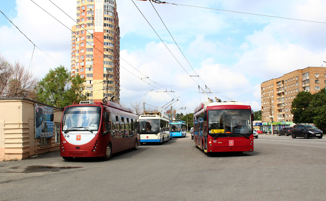 Тула, БКМ 420030 «Витовт» № 64; Тула, Тролза-5265.00 «Мегаполис» № 82