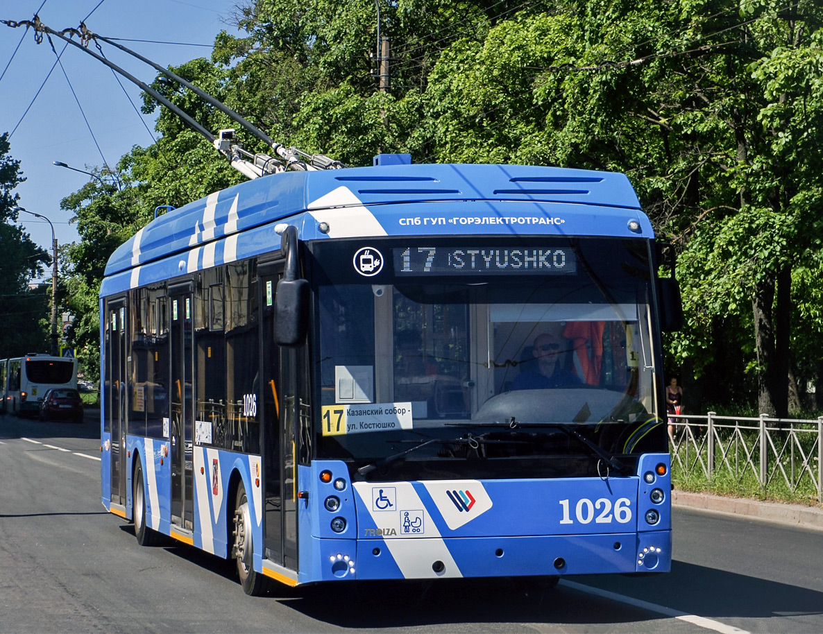 Санкт-Петербург, Тролза-5265.08 «Мегаполис» № 1026 Санкт-Петербург, Тролза-5265.08 «Мегаполис» № 1026