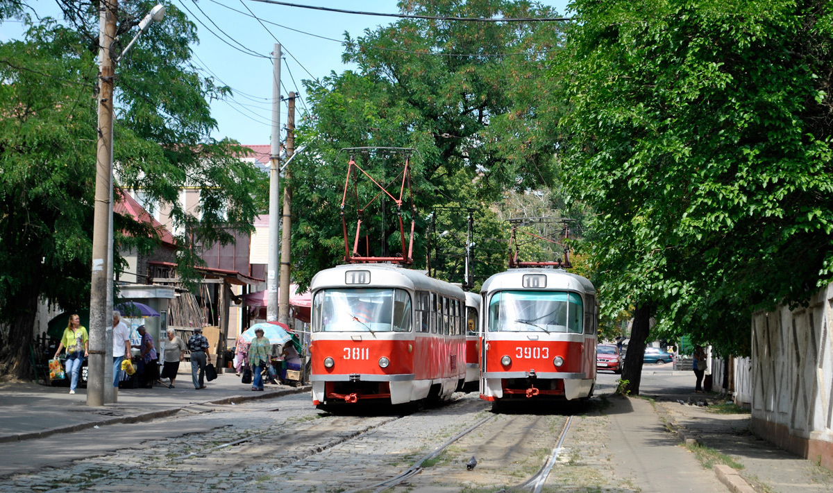 Донецк, Tatra T3SU (двухдверная) № 3811; Донецк, Tatra T3SU (двухдверная) № 3903