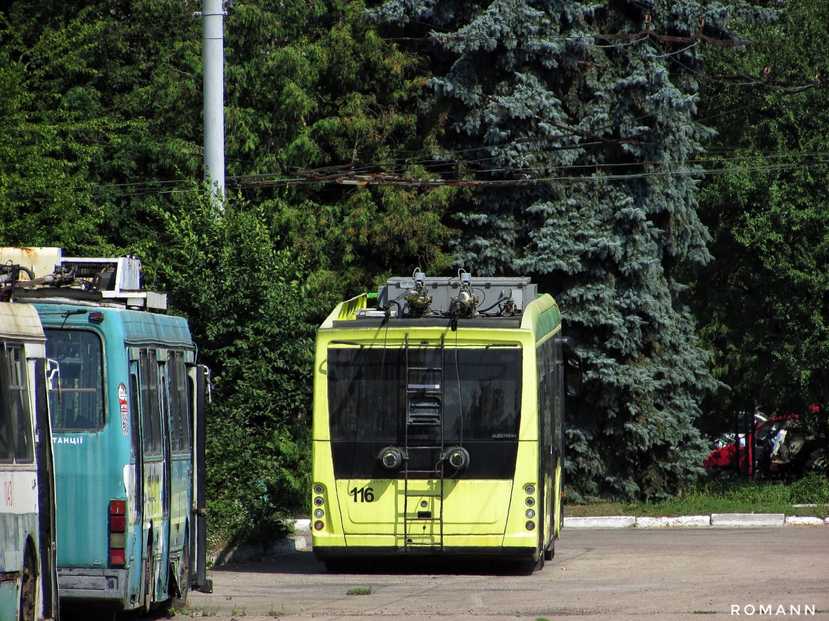 Львоў, ЛАЗ-52522 № 043; Львоў, Electron T19102 № 116 Львоў, ЛАЗ-52522 № 043; Львоў, Electron T19102 № 116