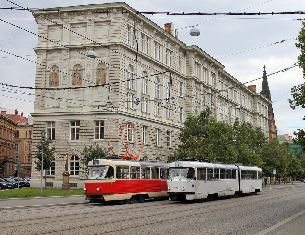 Брно, Tatra K2YU № 1123; Брно, Tatra K2YU № 1126