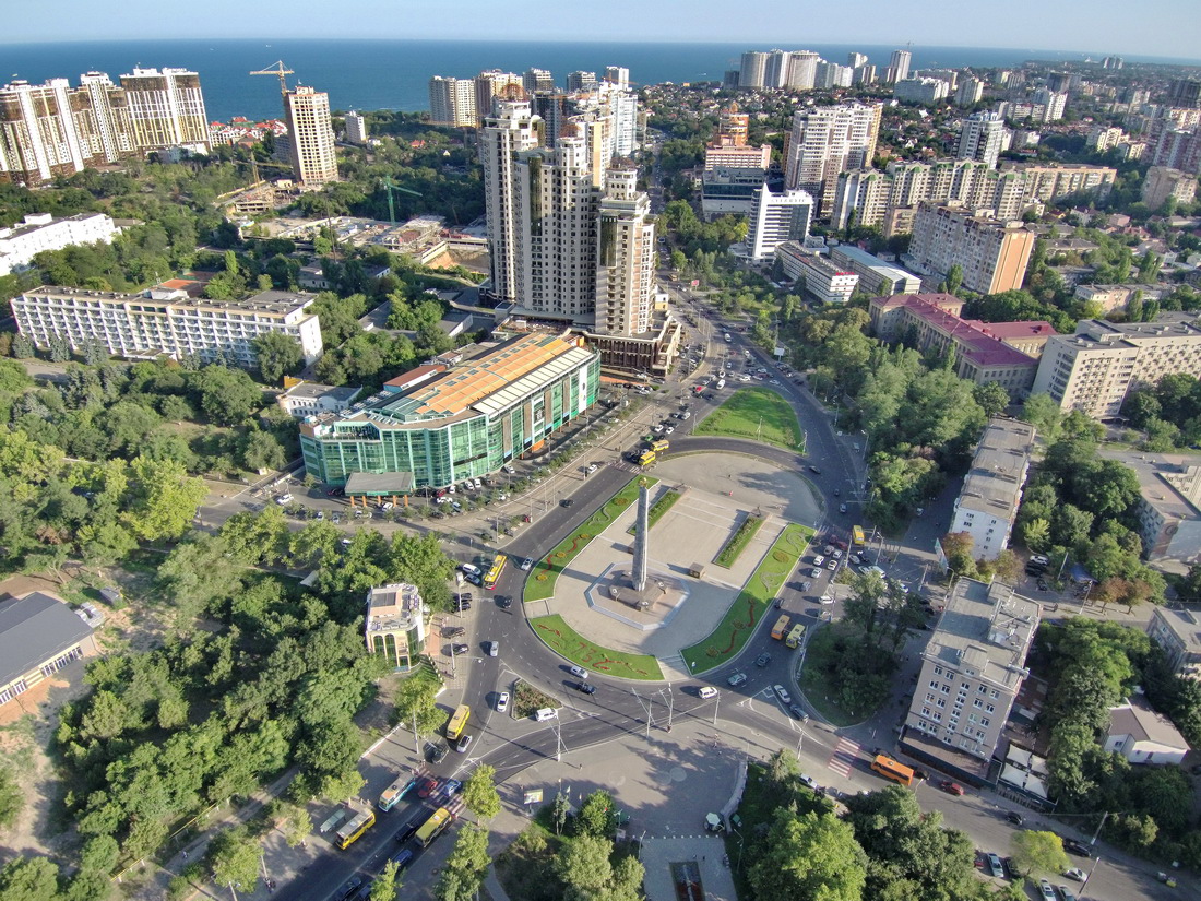 Одесса — Электротранспорт Одессы с высоты