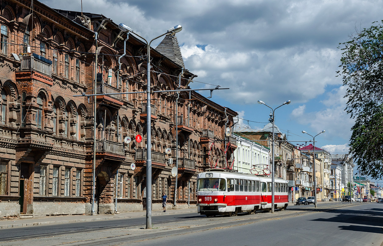 Самара, Tatra T3SU (двухдверная) № 909