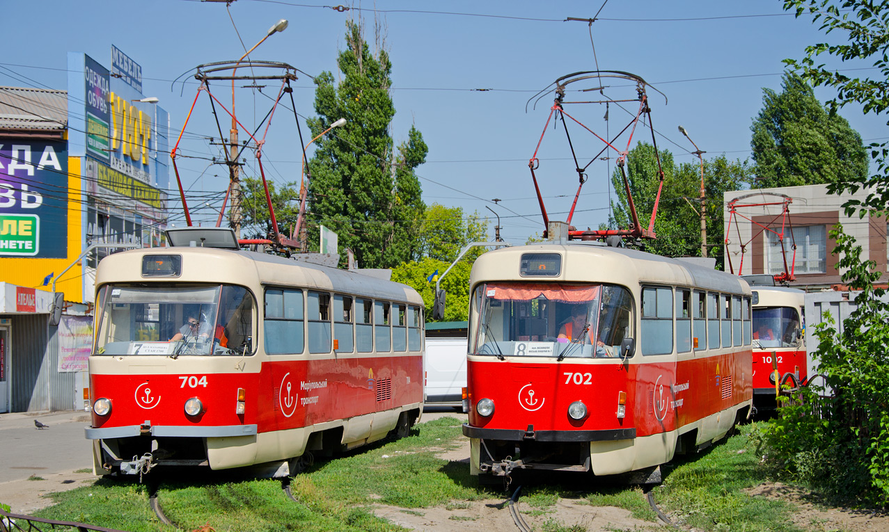 Мариуполь, Tatra T3SUCS № 704; Мариуполь, Tatra T3SUCS № 702