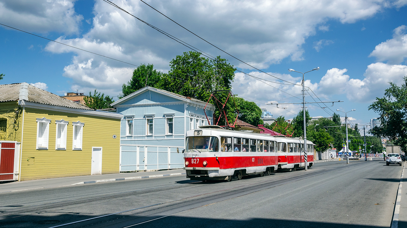 Самара, Tatra T3SU № 827