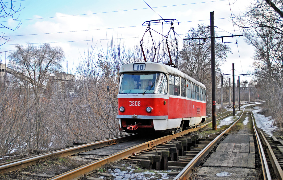 Донецк, Tatra T3SU (двухдверная) № 3808