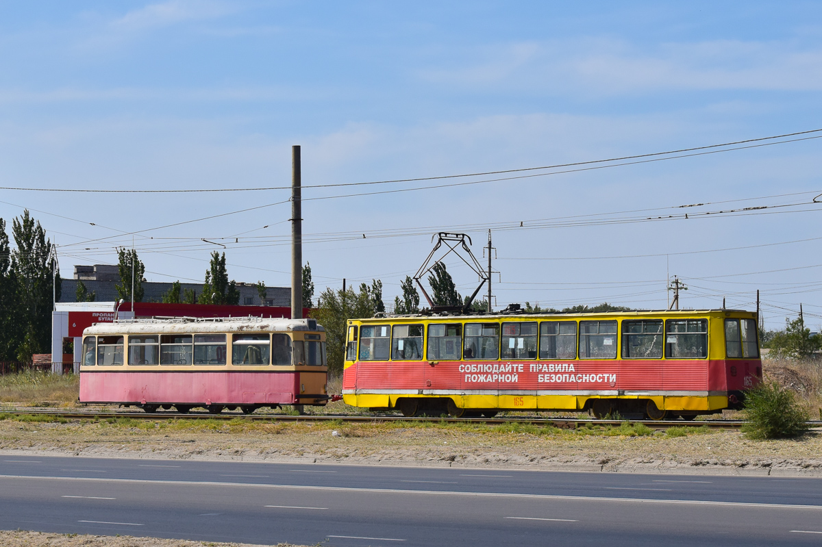 Волжский, Gotha B2-62 № 01; Волжский, 71-605 (КТМ-5М3) № 165