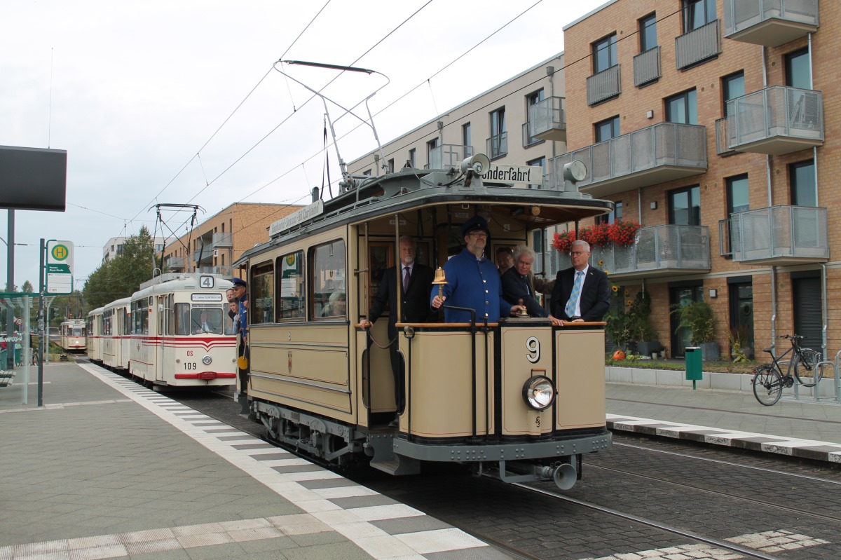 Potsdamas, Lindner 2-axle motor car nr. 9; Potsdamas — 111 Jahre Elektrische Straßenbahn in Potsdam 02/09/2018