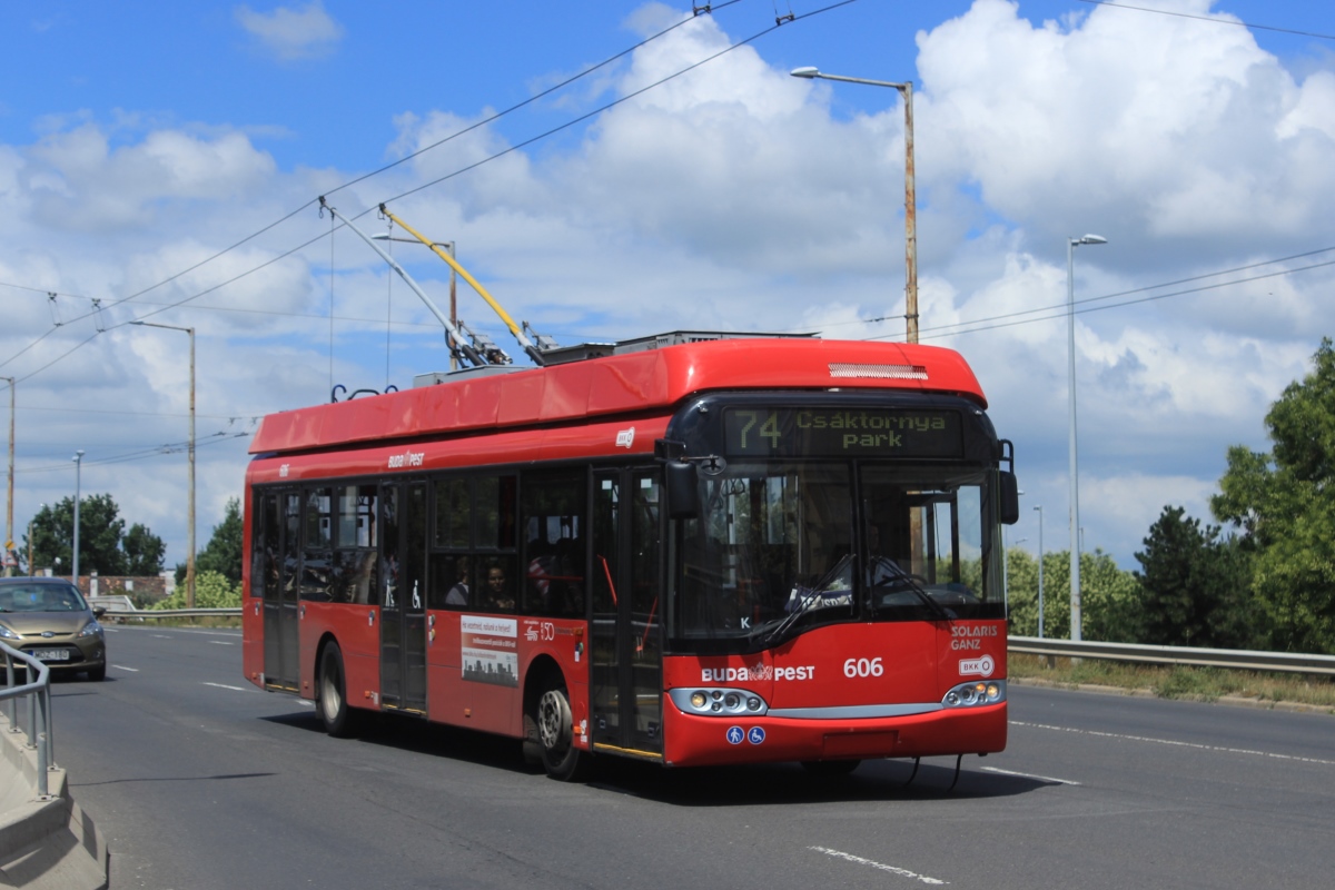 Будапешт, Solaris Trollino II 12 Ganz B № 606 Будапешт, Solaris Trollino II 12 Ganz B № 606