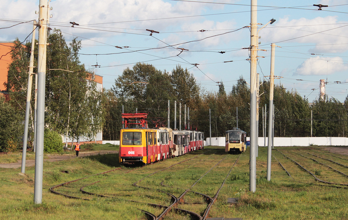 Ярославль, 71-605 (КТМ-5М3) № 001; Ярославль, 71-619КТ № (5354); Ярославль — Трамвайное депо (№ 4)