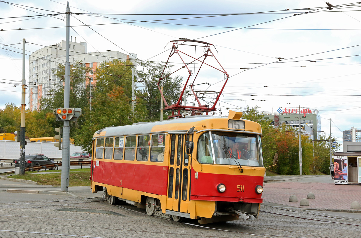 Екатеринбург, Tatra T3SU (двухдверная) № 511