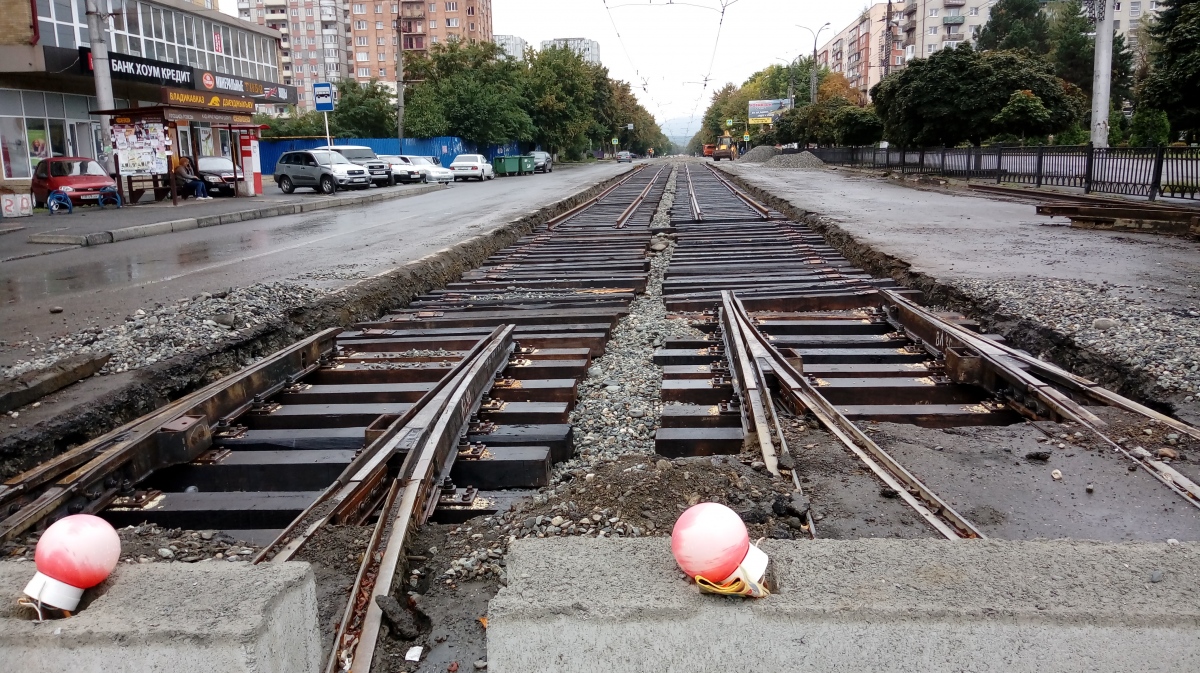 Vladikaukazas — Construction, repair and reconstruction of tram lines