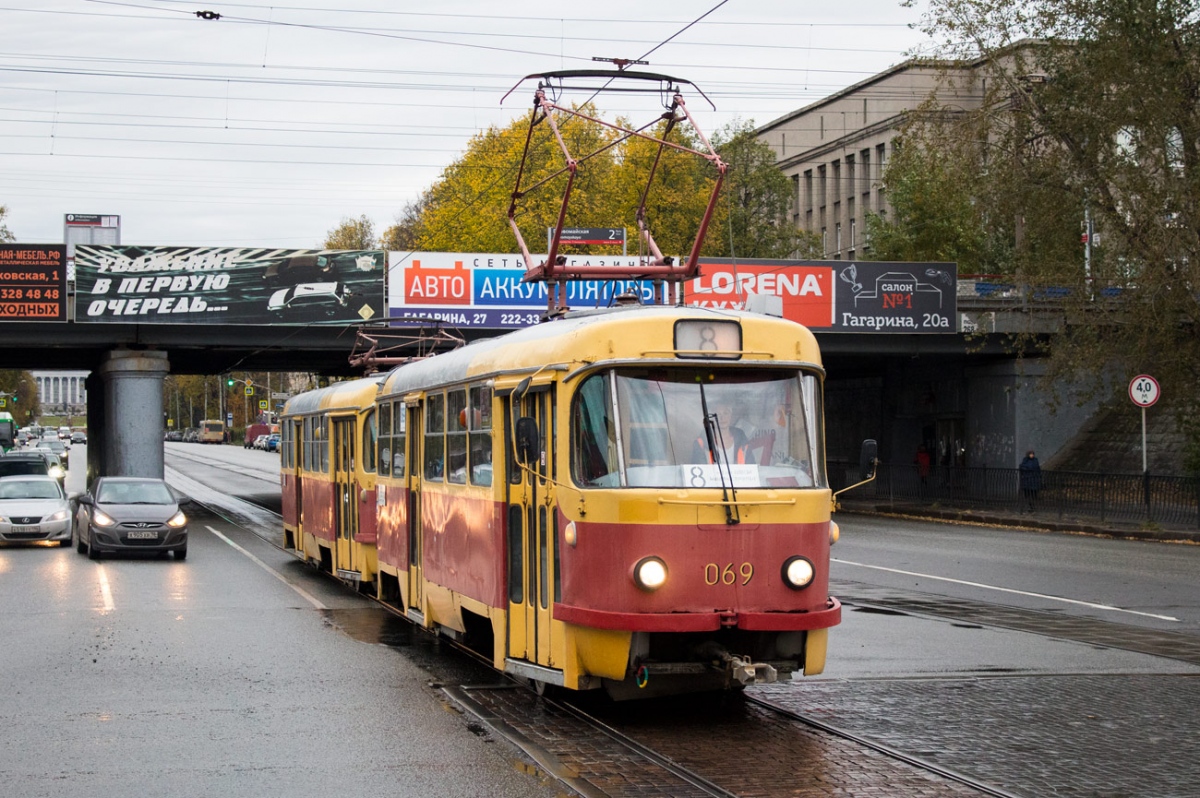 Yekaterinburg, Tatra T3SU (2-door) № 069