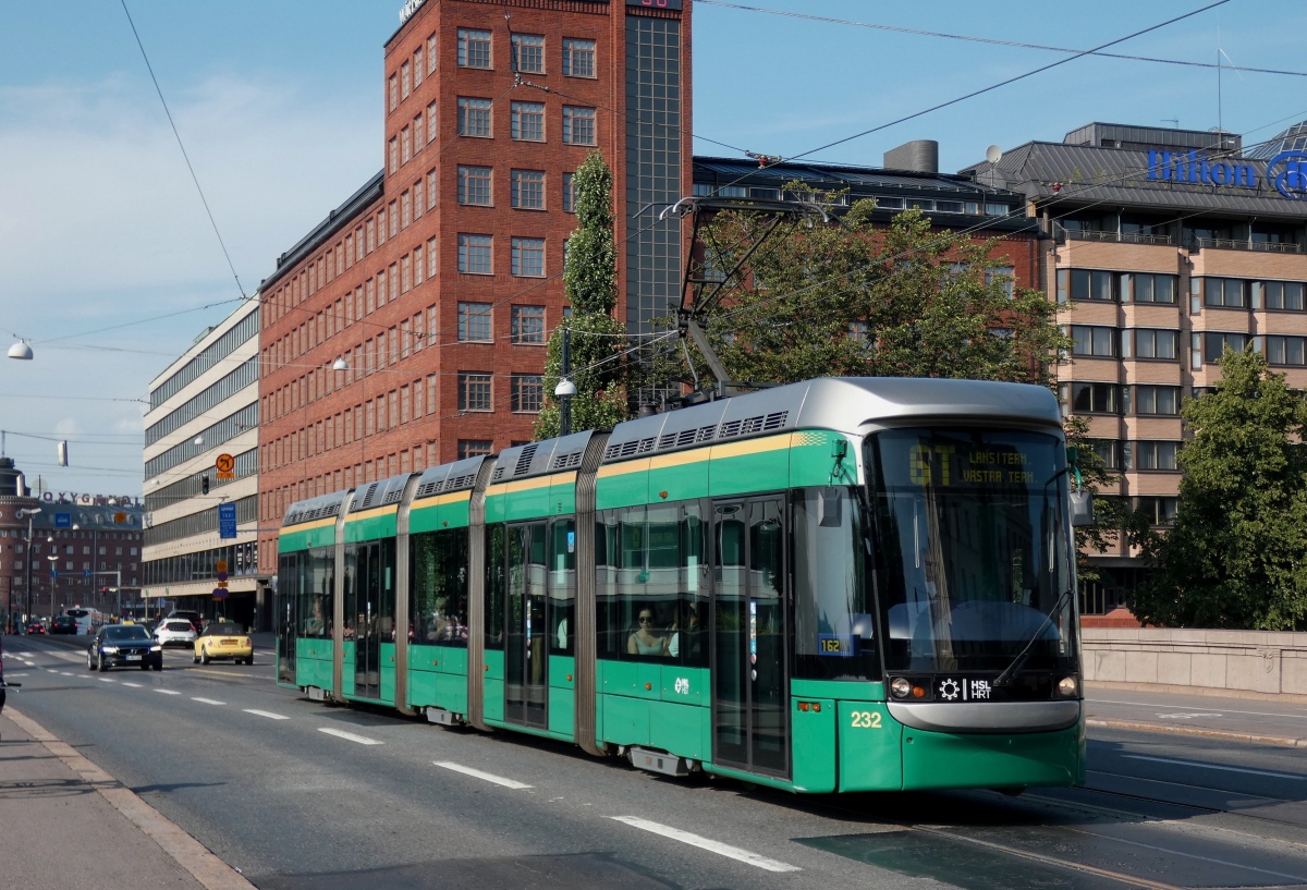 Хельсинки — Эспоо, Bombardier Variotram MLRV2 № 232 Хельсинки — Эспоо, Bombardier Variotram MLRV2 № 232