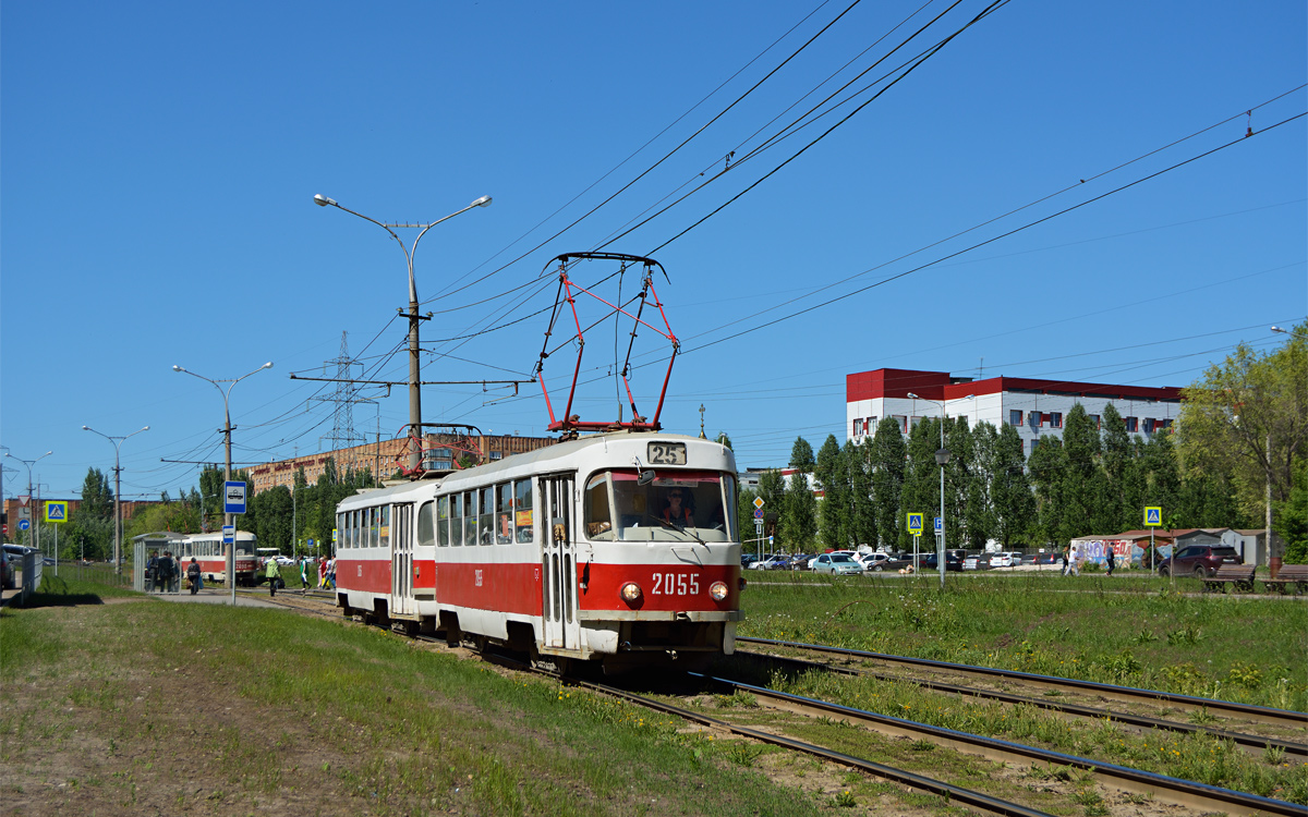 Самара, Tatra T3SU (двухдверная) № 2055