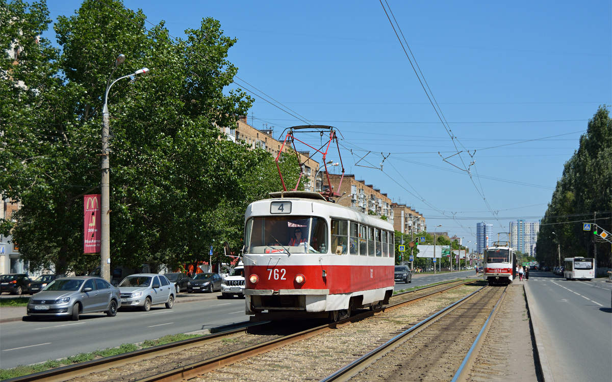 Самара, Tatra T3SU (двухдверная) № 762
