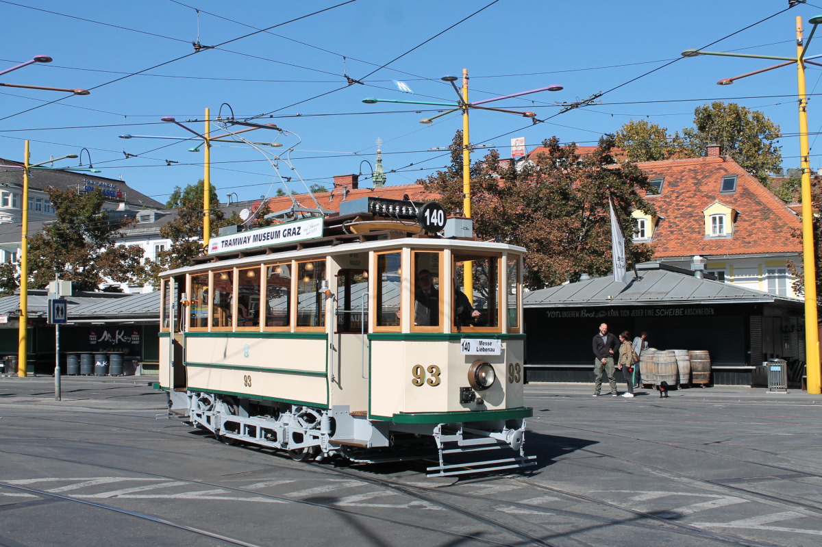 Graz, Graz 2-axle motor car Br. 93; Graz — 140 Jahre Strassenbahn Graz