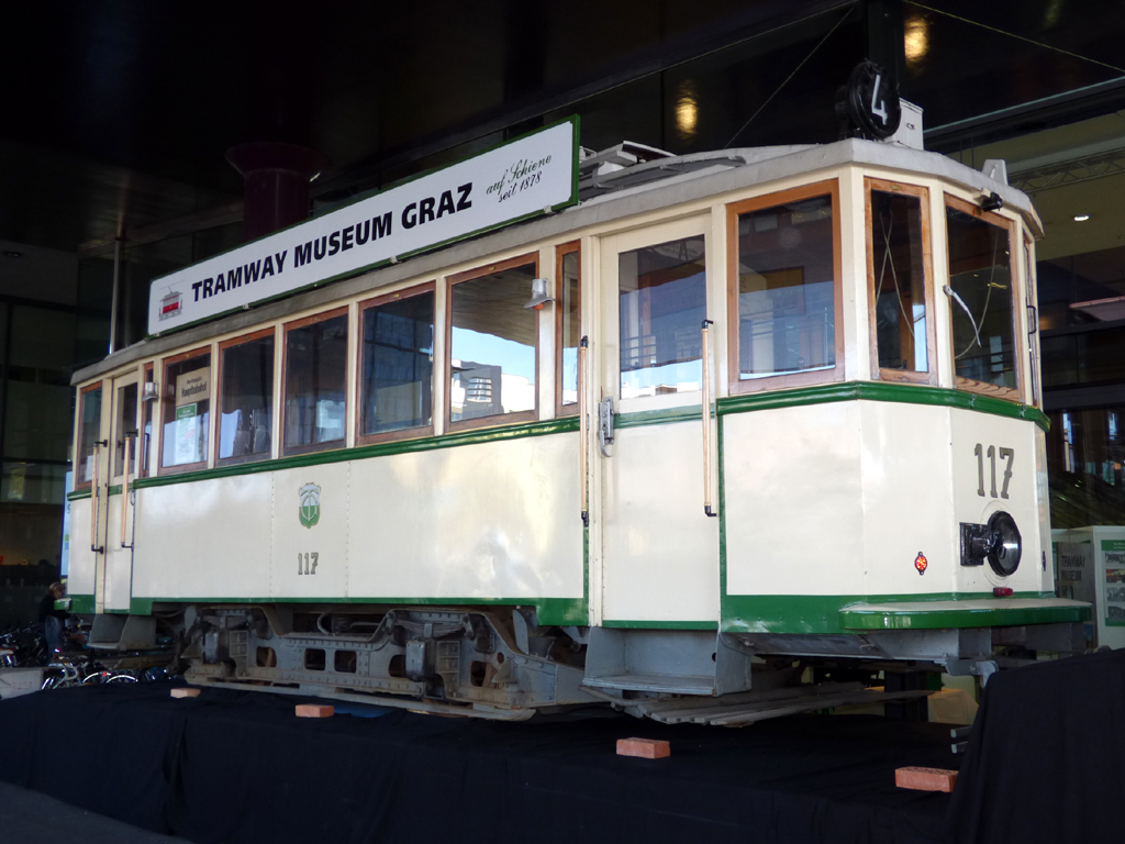 Graz, Graz 2-axle motor car Nr. 117; Graz — 140 Jahre Strassenbahn Graz