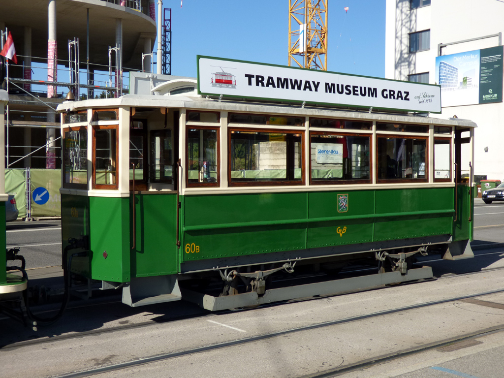 Gracas, Graz 2-axle trailer car nr. 60B; Gracas — 140 Jahre Strassenbahn Graz