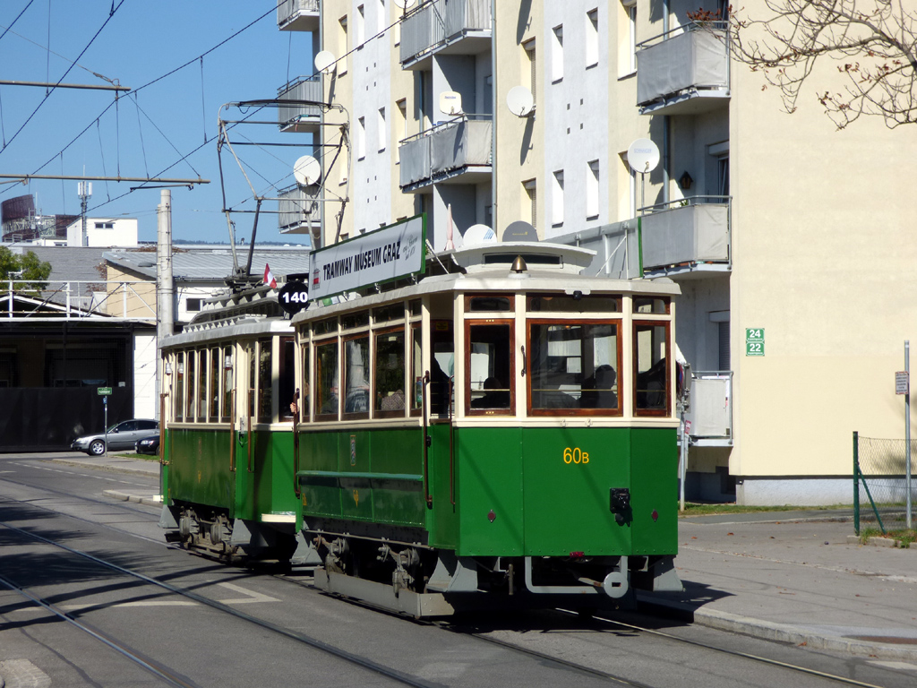 Graz, Graz 2-axle trailer car Nr 60B; Graz — 140 Jahre Strassenbahn Graz