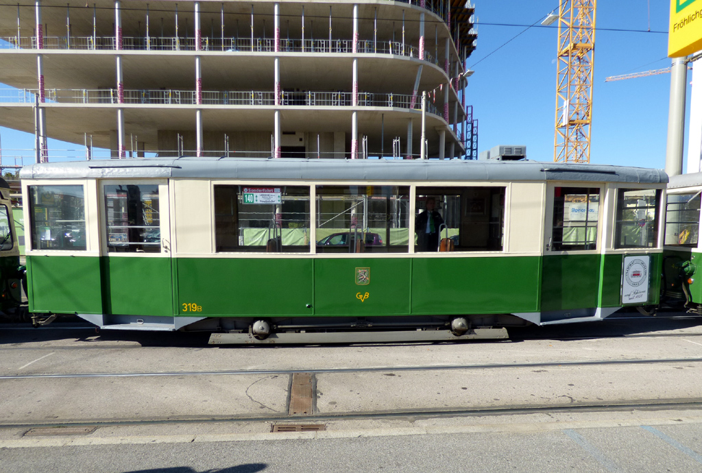 Graz, SGP 2-axle trailer car № 319B; Graz — 140 Jahre Strassenbahn Graz