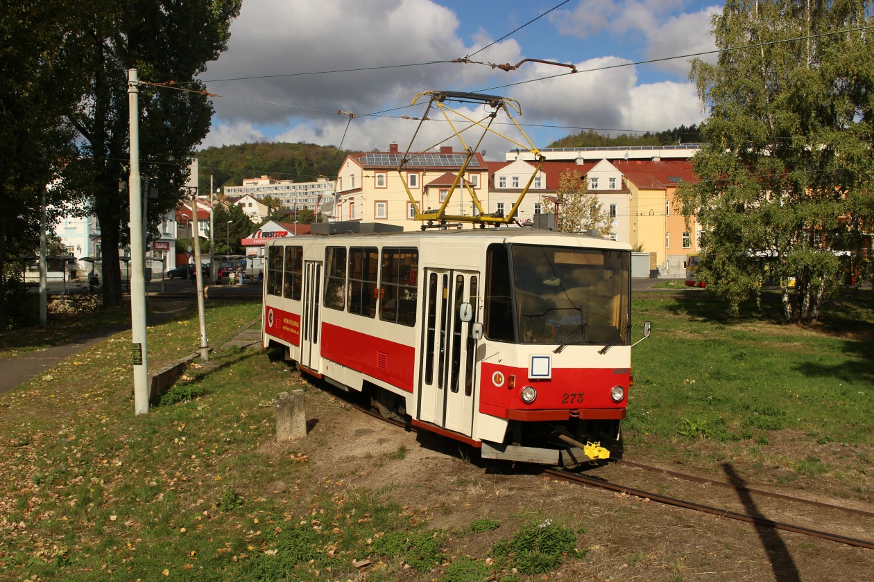 Мост ― Литвинов, Tatra T5B6 № 273; Мост ― Литвинов — Путешествие для фотографов на Татре T5B6t № 273 (29.09.2018)