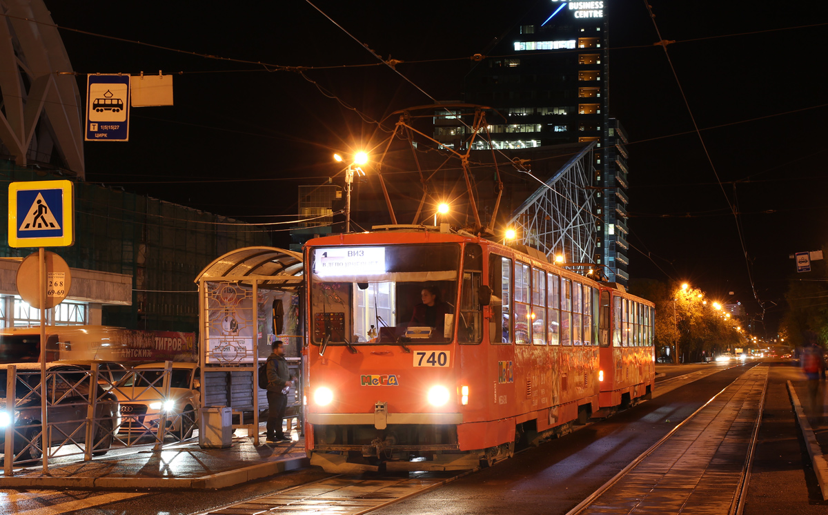 Екатеринбург, Tatra T6B5SU № 740