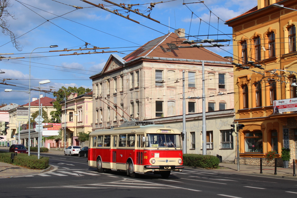 Теплице, Škoda 9TrHT28 № 105; Теплице — Юбилей: 66 лет Теплицкому троллейбусу (15.09.2018)