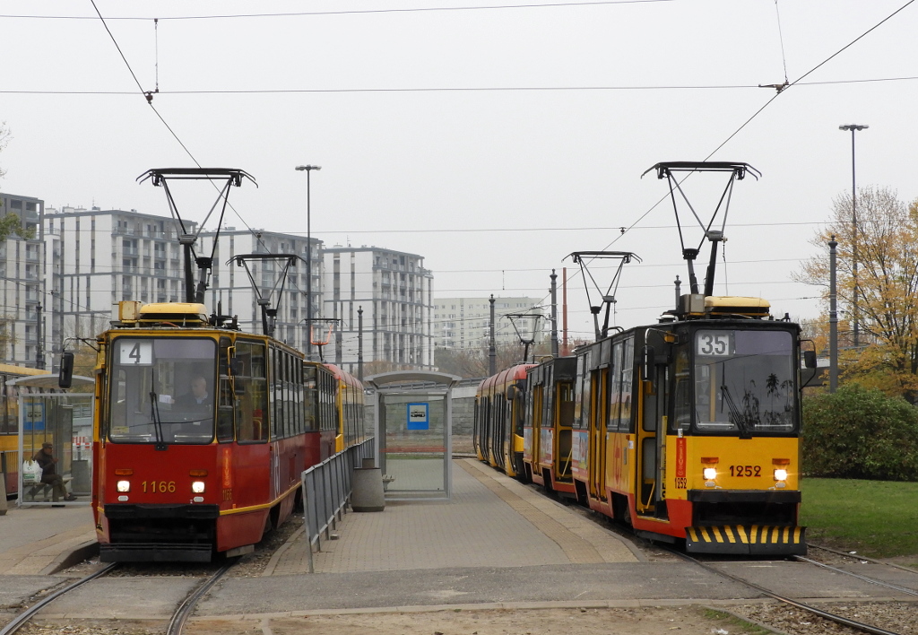 Варшава, Konstal 105Na № 1166; Варшава, Konstal 105Na № 1252