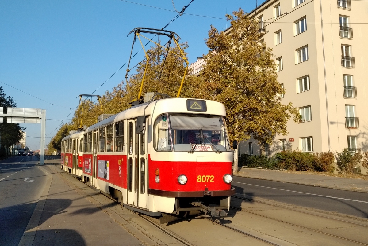 Прага, Tatra T3M2-DVC № 8072