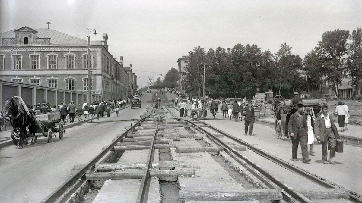 Иваново — Строительство трамвая (1934)