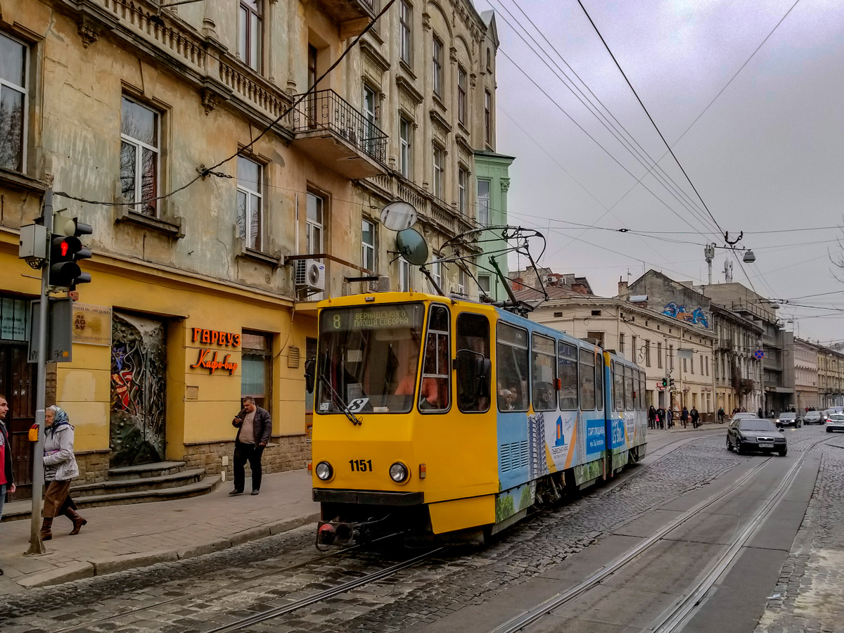 Львов, Tatra KT4D № 1151