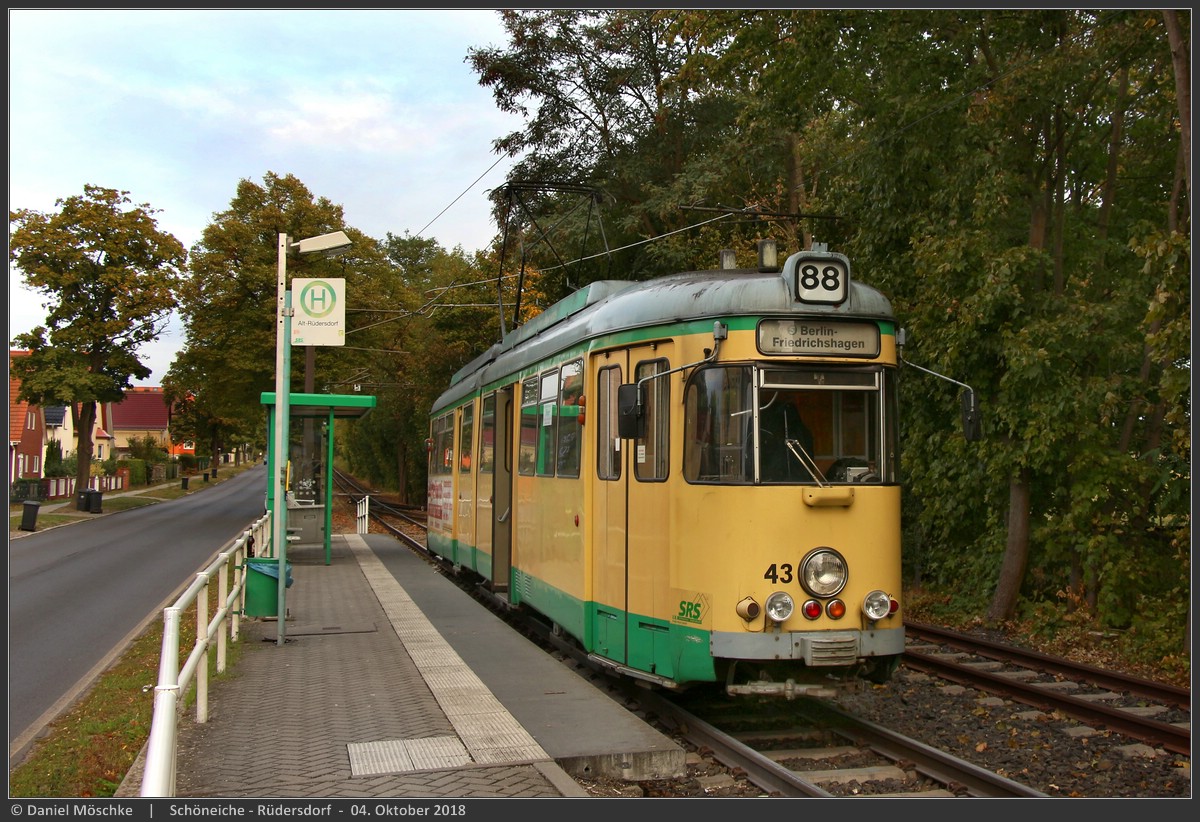 Schöneiche – Rüdersdorf, Duewag GT6ZR nr. 43
