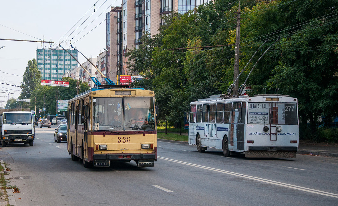 Черновцы, Škoda 14Tr07 № 338; Черновцы, Škoda 14Tr02/6 № 277