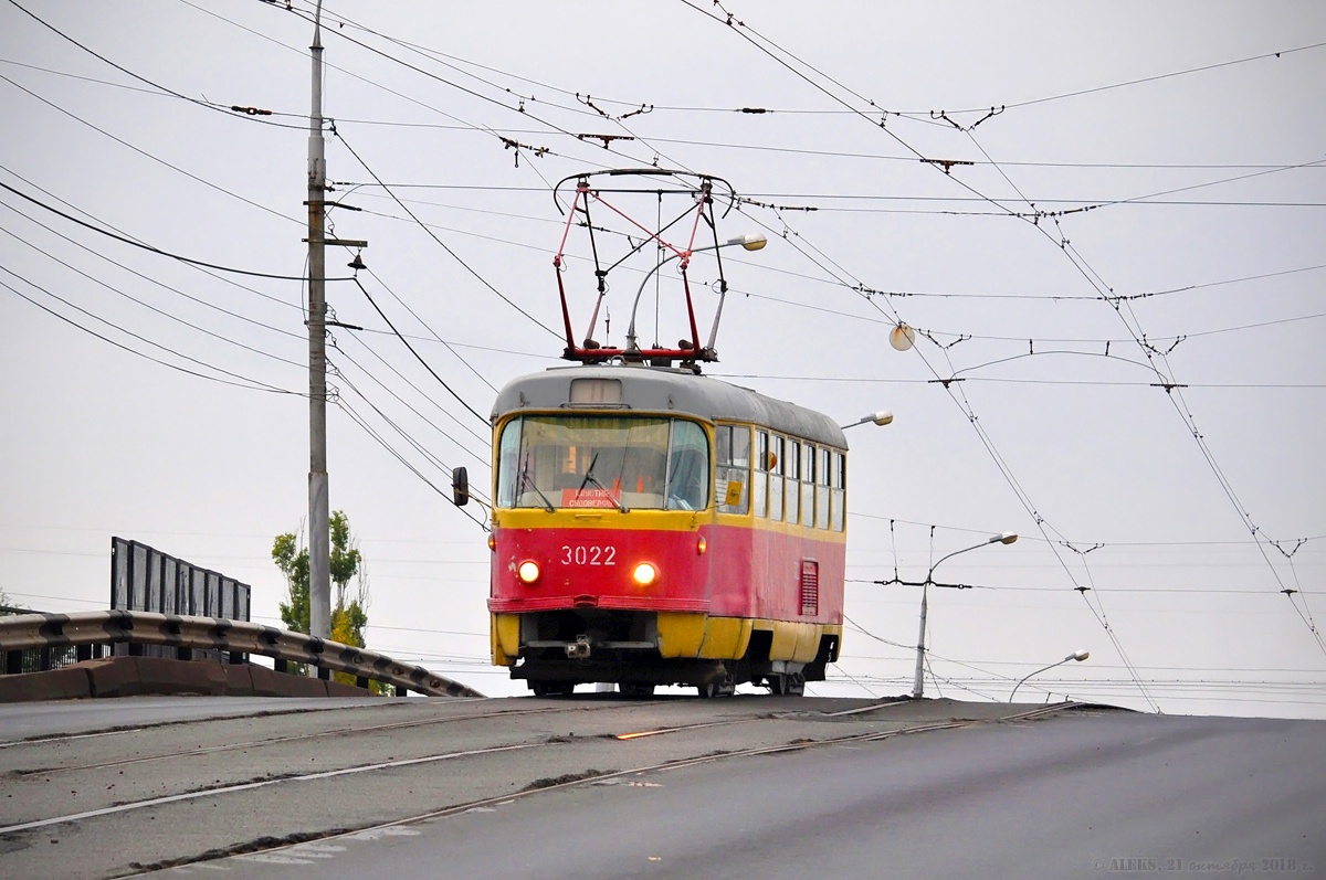 Волгоград, Tatra T3SU (двухдверная) № 3022