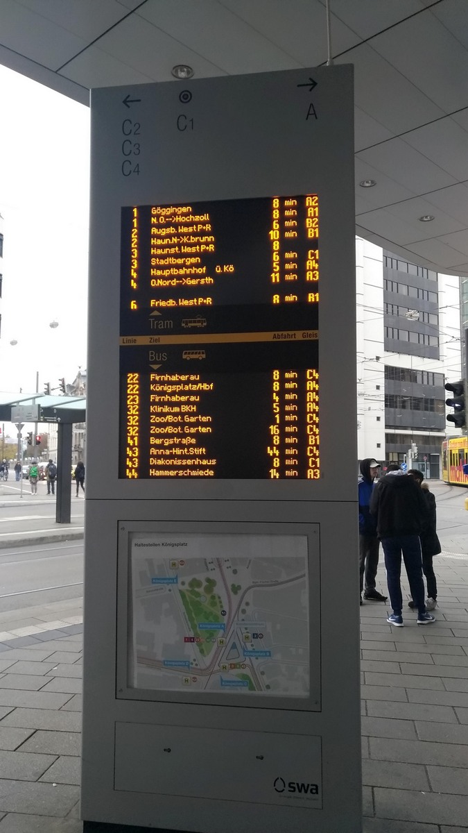 Augsburg — Straßenbahnstrecken und Infrastruktur