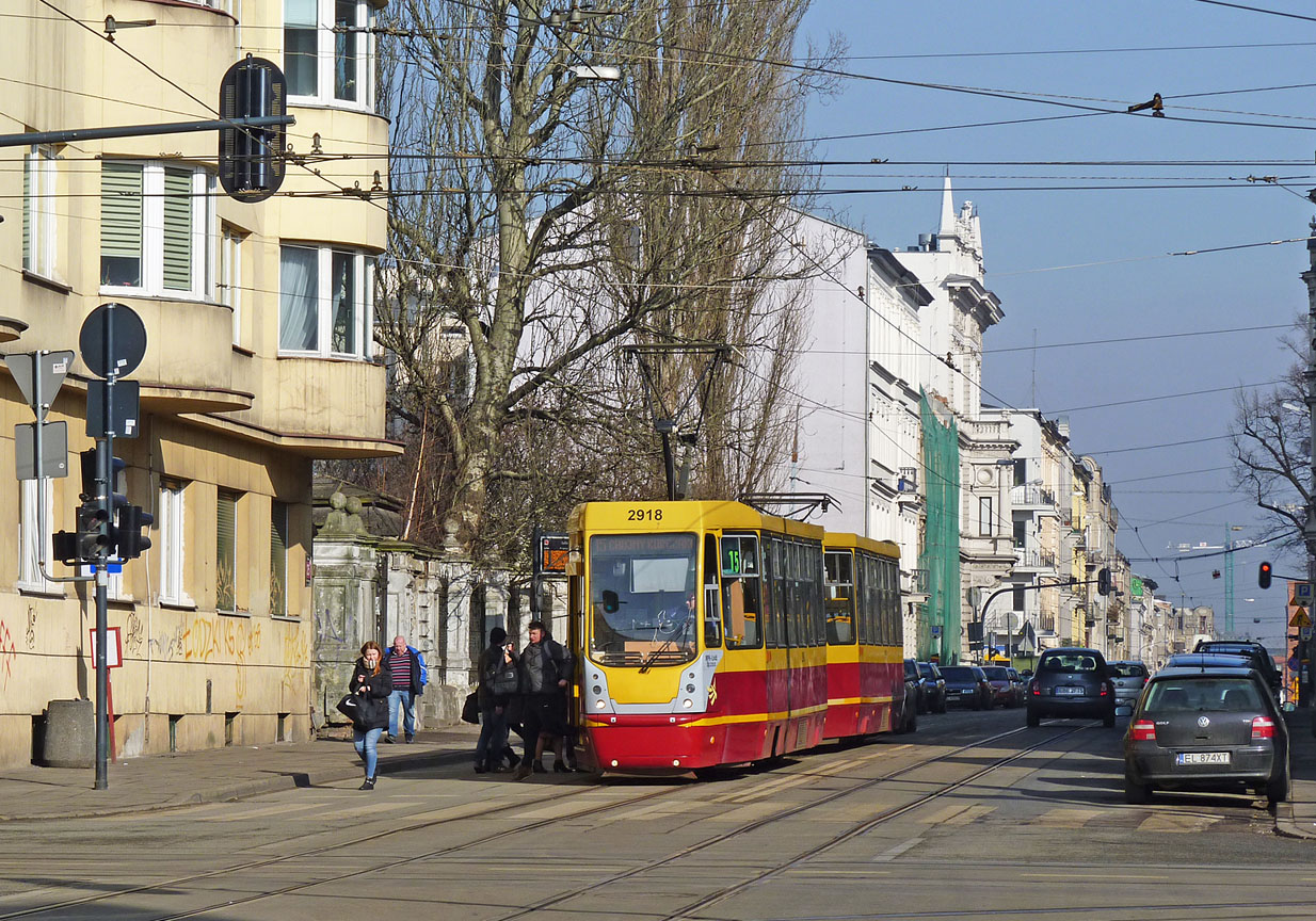 Лодзь, Konstal 805NaND № 2918